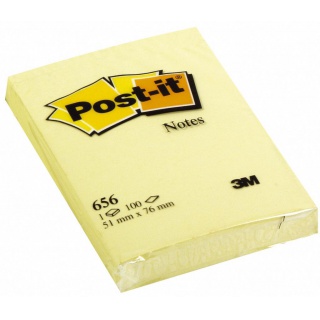 Notes samoprzylepny Post-It ty 51x76mm, 1x100 kart., 656-POST 3M-UU009543602