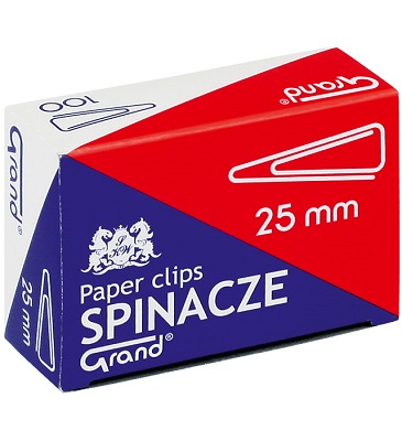 Spinacz Grand 25mm trjktny 100szt.