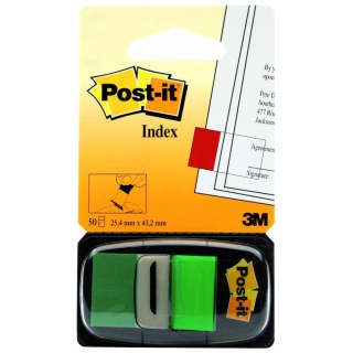 Zakadki indeksujce Post-It 25,4mm x 43,2mm, zielone 680-G2EU