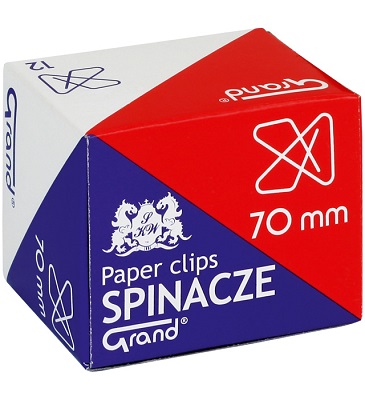 Spinacz Grand 70mm krzyowe 12szt.