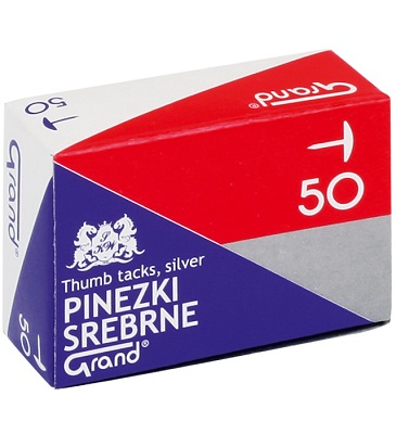 Pinezka Grand srebrna 50szt.