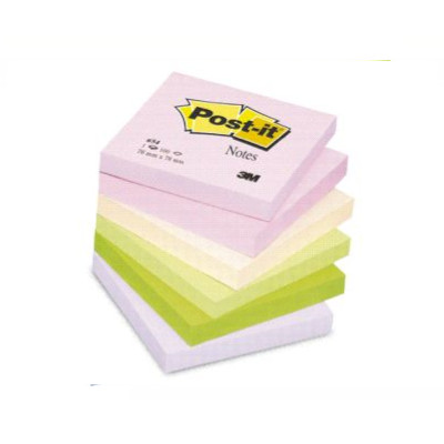 Notes samoprzylepny Post-It paleta kwiatowa 76x76mm 12szt. 654FL