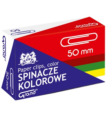 Spinacz Grand 50mm okrge 50szt. kolorowe 110-1661