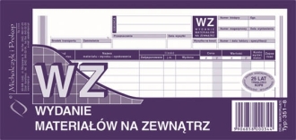 WZ Wydanie materiau na zewntrz 1/3 A4 351-8 wielokopia