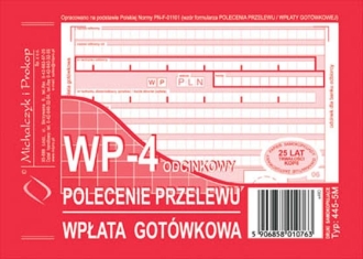 Polecenie przelewu A6 4-odcinkowe 445-5M 1+3