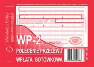 Polecenie przelewu A6 2-odcinkowe 449-5M 1+1