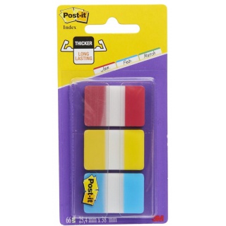 Zakadki indeksujce Post-It Strong 38 mm x 25,4 mm,3 kolory 686-RYBEU