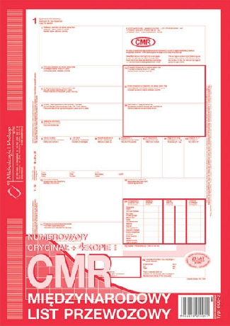 CMR Midzynarodowy list przewozowy A4 800-2 1+4