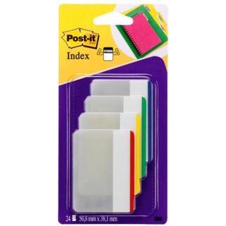 Zakadki indeksujce Post-It Strong 686-F1 50,8 mm x 38,1 mm, 4 kolory x 6szt. 3M-70071425006