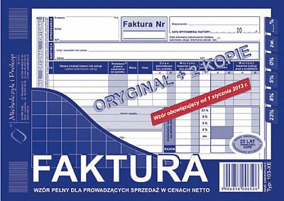 Faktura A5 1+2 netto 103-XE