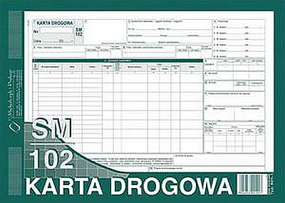 Karta drogowa A4  801-1N numerowana, samochd ciarowy SM 102