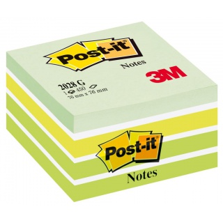 Notes samoprzylepne Post-it Kostka 76mm x 76mm, 450 karteczek, zielona 2028-G